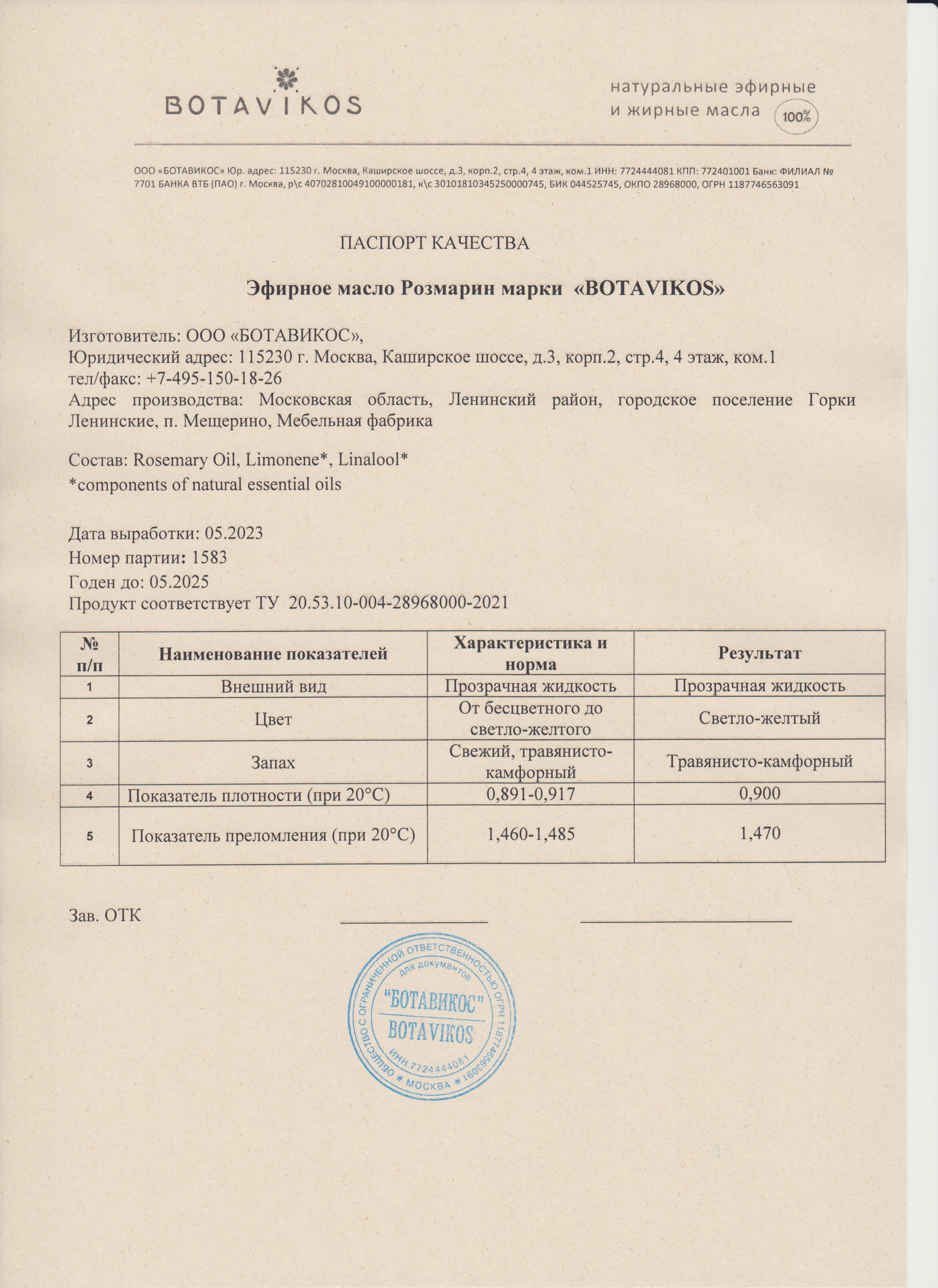 Паспорт №052023